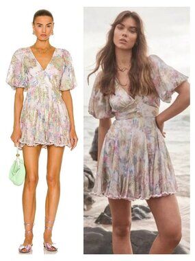 HEMANT & NANDITA Kati Mini Dress Size Small